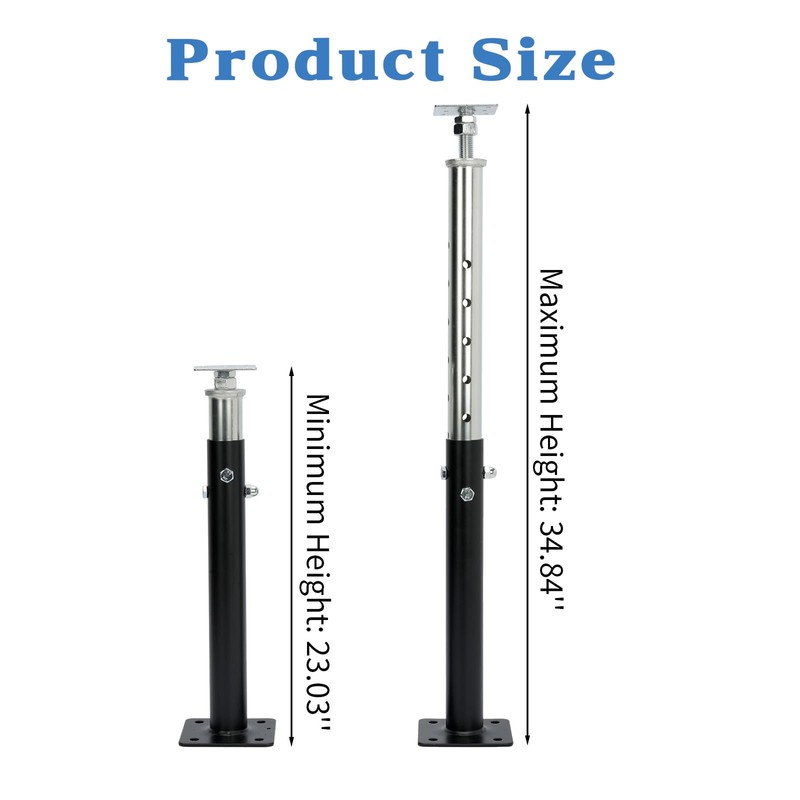 yeshine 2PCS Basement Floor Jacks, 19.7"- 33.5" Height Range, Adjustable
