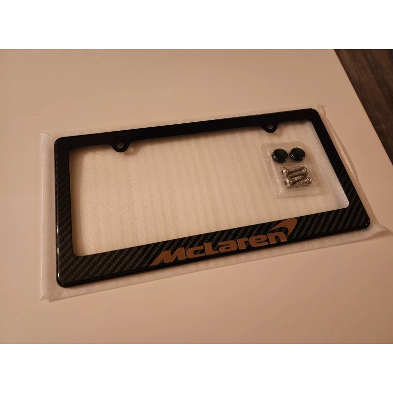 Supra (Gold) McLaren 100% Carbon Fiber License Plate Frame Holder