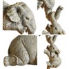 LSDZHK Elephant Shelf Figures, Mother Hanging 2 Babies Elephants Sitter