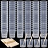 100 Pack 30ml/1oz Plastic Graduated Cups Transparent Scale Cups Plastic