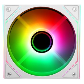 Thermalright TL-M12RW-S 120mm ARGB CPU Fan, with 1500RPM Speed, Quiet 4pin PWM PC Inverted Fan, for S-FDB Bearing CPU Cooler,ARGB Light Effect with Infinite Mirrors on Both Sides