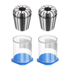 sourcing map 2pcs ER32 Spring Collet 1/2" Chuck 0.008 High Precision 65Mn Spring Steel for CNC Milling Lathe Tool Engraving Machine