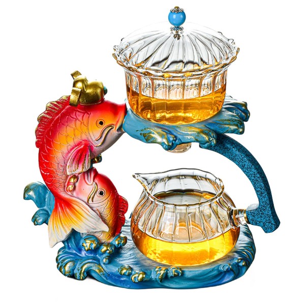 Mozeo Creative Full Semi-automatic Tea Set Glass Lazy Kung Fu