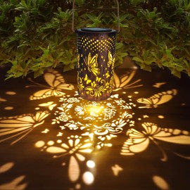 Birthday Gifts for Women, Butterfly Solar Garden Ornaments Outdoor, Waterproof Garden Decorations Solar Lanterns, Ideal Mothers Day & Christmas Gifts for Her, Mum, Grandma, Lovely Birthday Presents