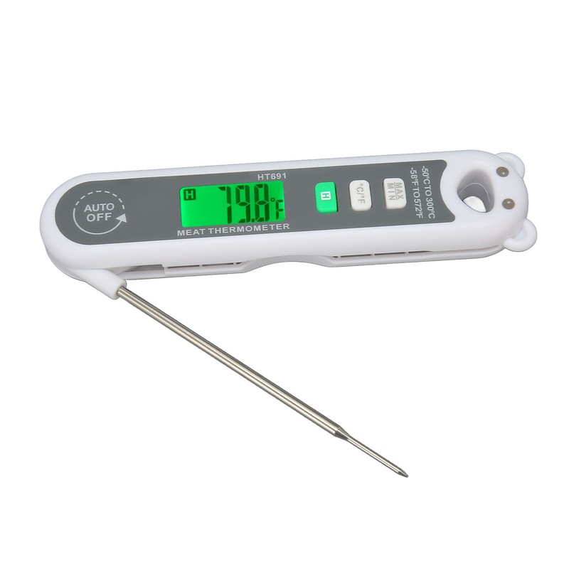 Probe Meat Thermometer Waterproof LCD Digital Folding Food Temperature Gauge
