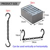 BDSHUNBF 2 Pack Clothes Drawer Organisers, with Hanger Hook, 7