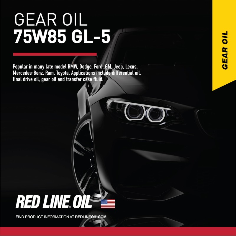 Red Line 50104 75W85 GL-5 Full Synthetic Gear Oil for