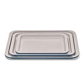 OXO Good Grips Non-Stick Pro Ceramic Coated Metal Bakeware 3-Piece Sheet Pan Set – Storm Blue