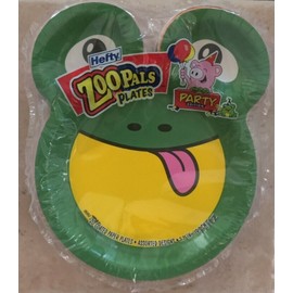 Hefty Zoo Pals Plates Animal Designs Party Edition 20 Coated Paper Plates Sealed