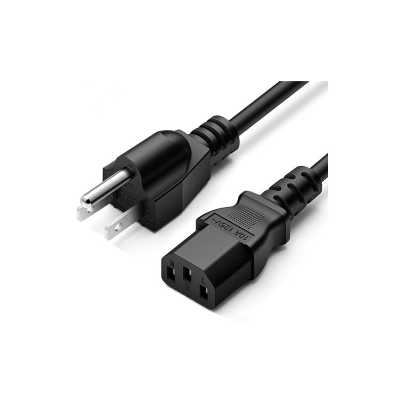 MS TECH (6FT Long) AC Power Cord Cable Compatible with