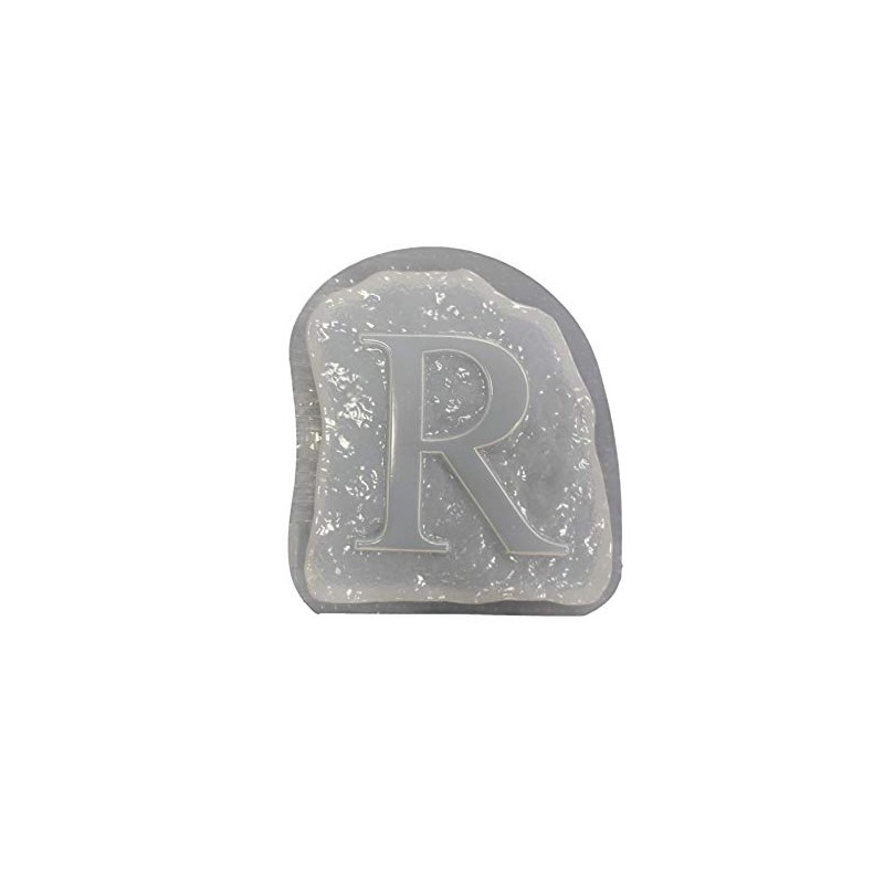 R Monogram Alphabet Letter Plastic Craft Mold use with Concrete