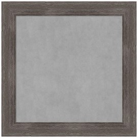 Amanti Art Grey Framed Magnetic Board 15x15 X-Small Vision Board for use with Magnets, 100% Metal Sheet to Display Items as Office Decor or for Home Organization in mudroom, Kitchen or Kids Room