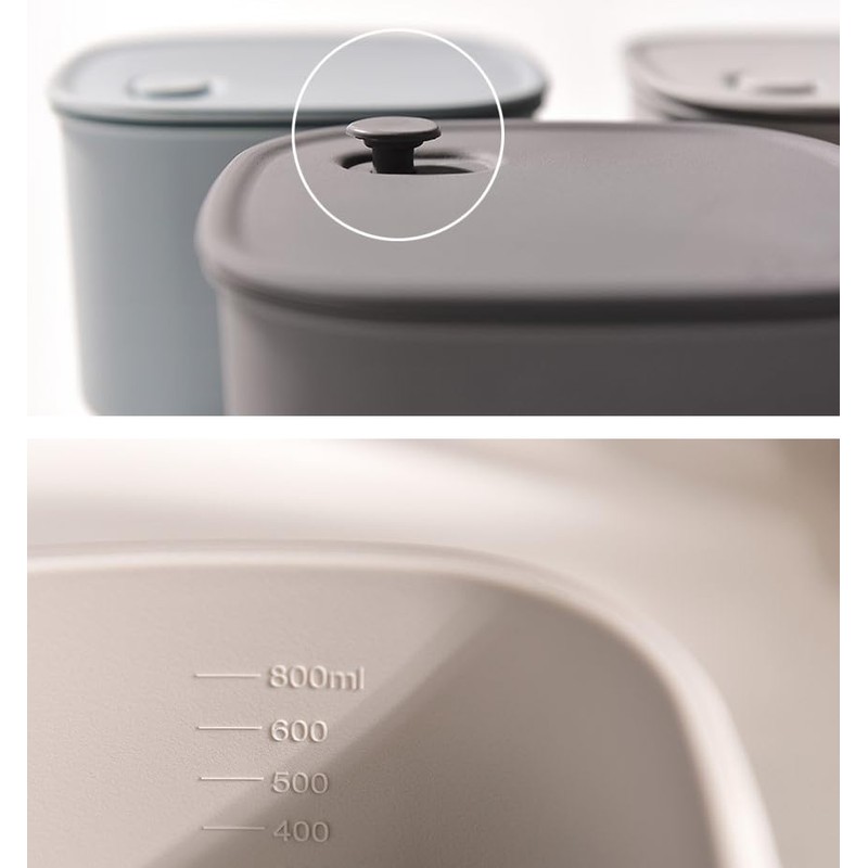 Set of 3, Food Storage Containers with Vented Lids –