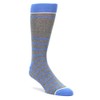 Statement Sockwear Stripes Pattern Men's Socks (Gray Blue)