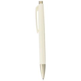 Caran Dache Ballpoint Pen, White, with SwissRide Blue Medium Cartridge