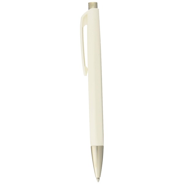 Caran Dache Ballpoint Pen, White, with SwissRide Blue Medium Cartridge