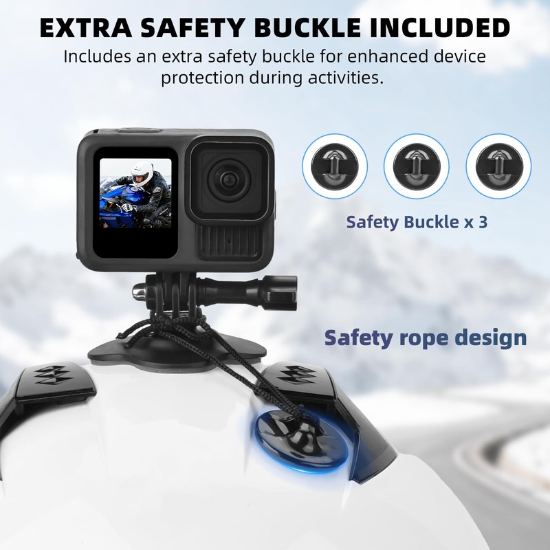 BRDRC Flexible Adhesive Mount for Insta360, 3 Packs Helmet Sticky