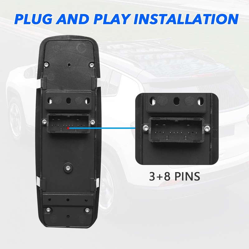 ROSY PIXEL Driver Side Master Power Window Switch for 2011-2019