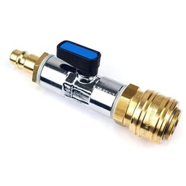 Compressed Air Quick Release Coupling Ball Valve Dosing Valve Stop Valve 3/8 Inch with Plug Nipple 3/8 Inch and Coupling Socket 3/8 Inch NW 7
