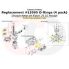 Captain O-Ring - Replacement #13305 O-Rings for Fleck/Rainsoft 2510, 5600,
