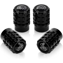 Air Valve Cap, Suzuki, High-Grade Alloy, for Cars and Motorcycles, Tire Valves, Set of 4, Suzuki, Black