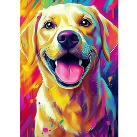 KEYIFA Diamond Painting Kits for Adults, Golden Retriever 5D Diamonds Painting, DIY Colorful Diamond Art Kits for Adults Home Wall Decor Gift 12 x 16 inch