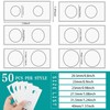 Nexxxi 300 Pcs Cardboard Coin Holder, 6 Sizes 2" x