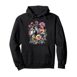 Horses Girls Rider Horse Summer Flowers Birthday Child Pullover Hoodie