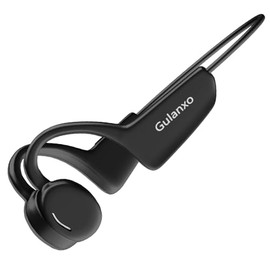 Gulanxo Open Ear Bluetooth Headphones Noise Cancelling Bone Conduction Earphones 15 Hours Playtime of Stereo Sweatproof for Running and Workouts,Black
