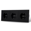 JIMEIDA 3 Socket Black Matt Flush-Mounted Smooth Skin Feel with