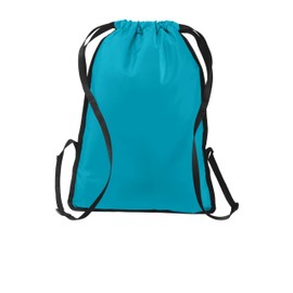 Port Authority Zip-It Cinch Pack. BG616, Tropic Blue/ Black, OSFA