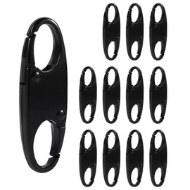 BetterJonny Anti Theft Zipper Lock, 12Pcs Backpack Zipper Lock, Keep The Zipper Closed Quick Disconnect Clip Detachable Zipper Pull Snap Buckle for Tent Backpack Bag Luggage Suitcase