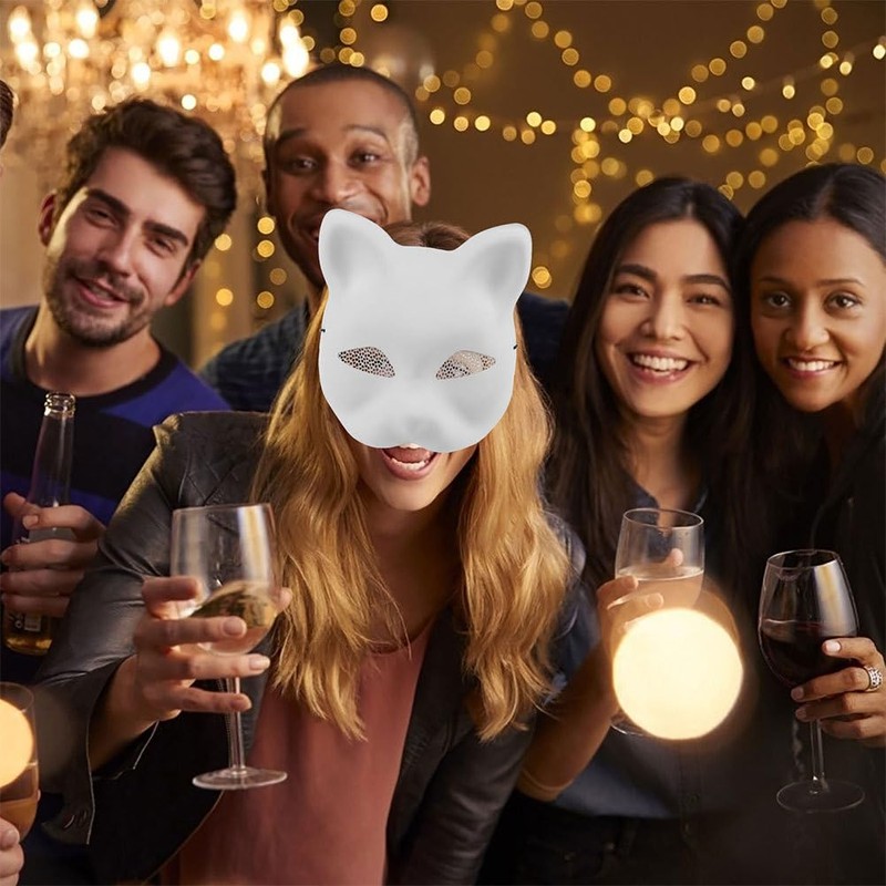 Ciieeo Therian Stuff DIY Masquerade Masquerade Abs White Pack of