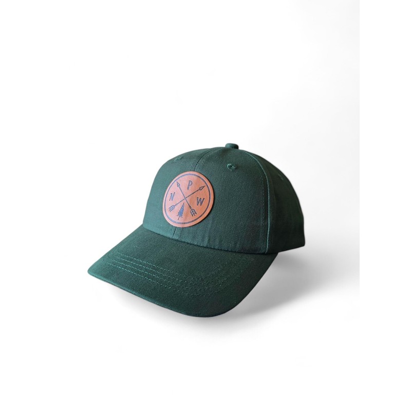 PNW Arrows Hat with Pacific Northwest Leather Patch (Green)