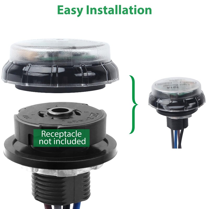 GBAYSA Photocell Sensor for Outdoor Lighting, Twist Lock Dusk to
