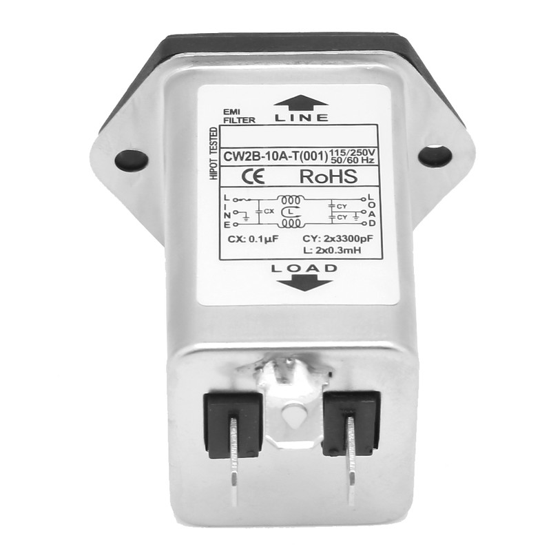 CW2B-10A T (001) EMI Power Filter with Fuse Socket 2-in