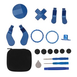 15 in 1 Metal Thumbsticks for One Elite Series 2, Elite Series 2 Core Controller Gaming Accessories Replacement Parts, Metal Mod 6 Swap Joysticks, Paddles, D Pads, Tool (Blue)
