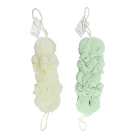 UBL Nylon Back Bath Scrub, 2 Assorted