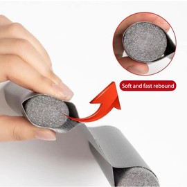 Selfdee Door Draft Stopper Twin Weather Stripping Noise Blocker, 37 Inch Adjustable Draft Stoppers Blocker Gap Stoppers Entry Door Draft Guard, Blocks Dust Wind Light Noise Winter-Proof (White)