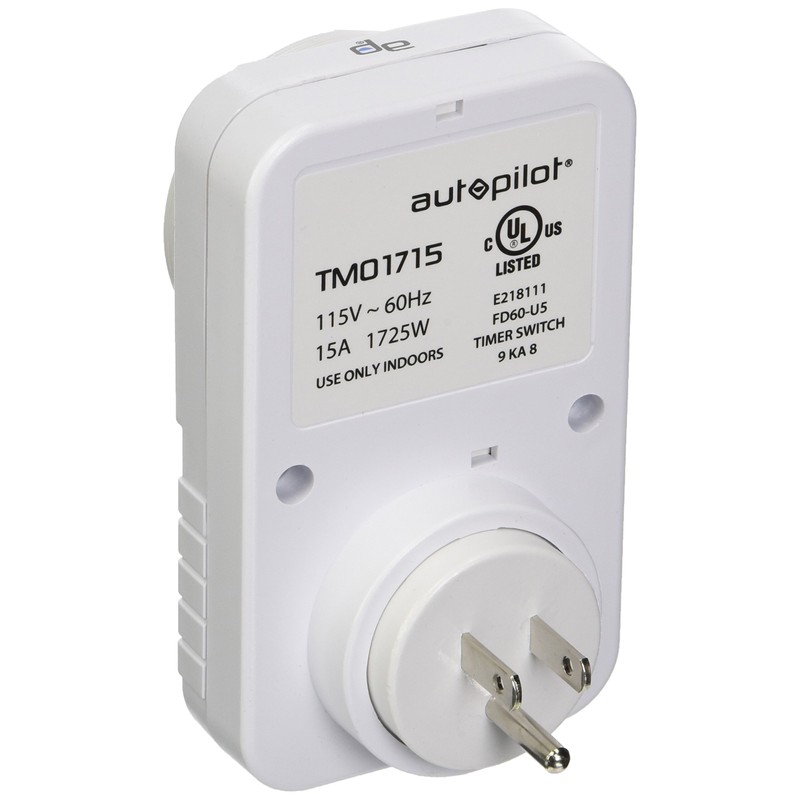 Autopilot TM01715 7-Day Grounded Digital Programmable Timer, 1725W, 15A, 1
