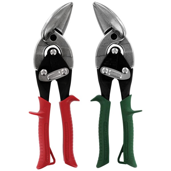 MIDWEST Snips Forged Blade Offset Aviation Snips Set, 2-Piece - MW-P6510C