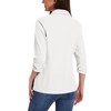 MINTLIMIT Women's White 3/4 Ruched Sleeve Blazer One Button Notch