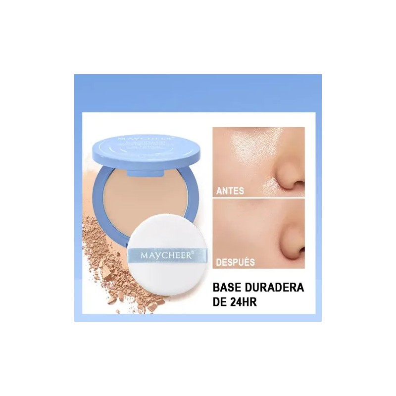Base Maquillaje Polvo Compacto Fijador Mate 2 Unidades