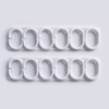Plastic Shower Curtain Hooks White Curtain C Rings for Bathroom