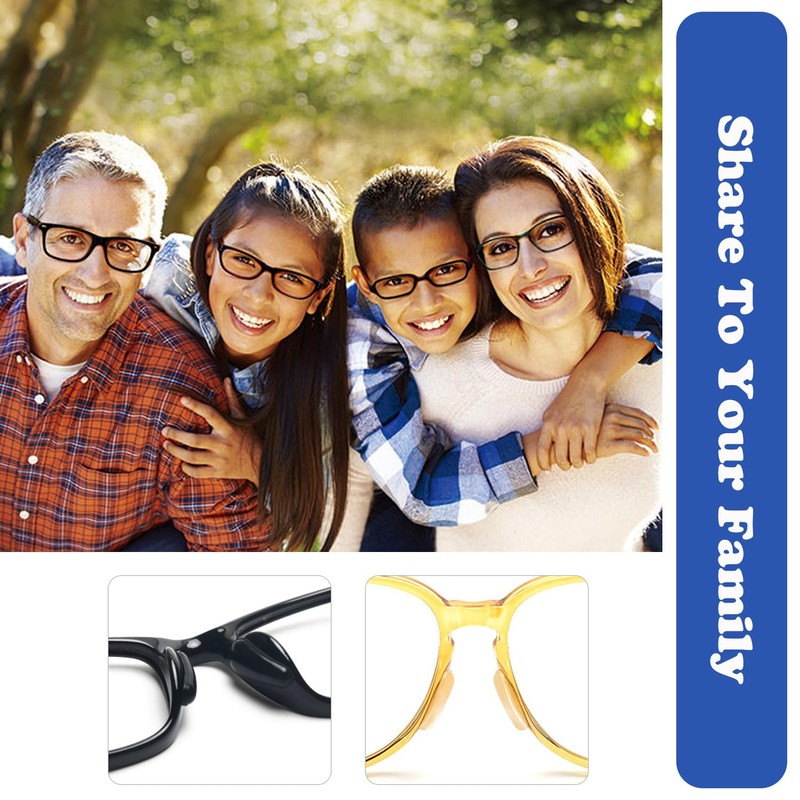 OPUGIT 2.5mm Anti-Slip Glasses Nose Pads, Adhesive Soft Silicone Eyewear