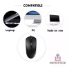 Importeek 3pz Mouse Optico Alambrico Usb Ergonomico Portatil Pc Laptop