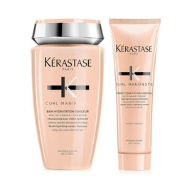 Kérastase. Shampoo Curl Manifesto rizos definidos 250ml  Kérastase. Acondicionador hidratante rizos elasticidad 250ml tratamiento completo