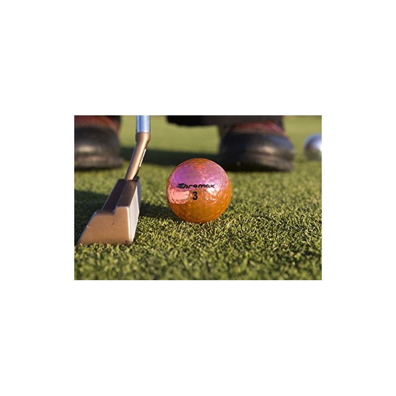 Chromax M5pink6p Metallic Colored Golf Balls (Pack of 6), Pink