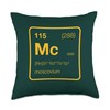 Element 115 / Moscovium Periodic Table Design Throw Pillow
