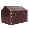Treasure Chest Storage Box with Combination Lock Handcraft Exquisite Wood